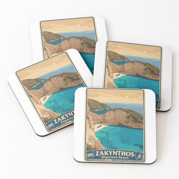 Item preview, Vintage Zakynthos Navagio Shipwreck Beach Travel designed and sold by CharaFei.Art.