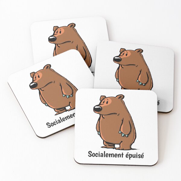 Item preview, Bear who is socially tired designed and sold by grafandgo.