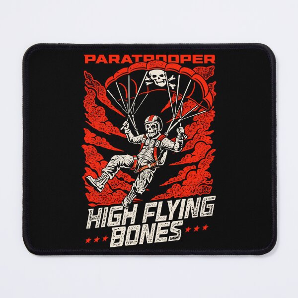 Item preview, Paratrooper High Flying Bones Skeleton Parachutist Retro Military Graphic designed and sold by Creative Spark.