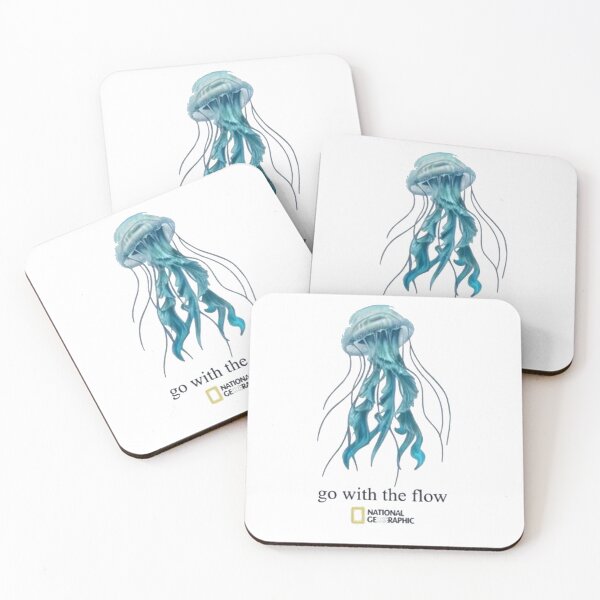 Item preview, Go With the Flow Jellyfish | Minimalist Ocean Quote | Marine Life Aesthetic designed and sold by Gbriel3.