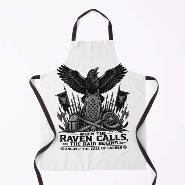 Item preview, When The Raven Calls The Raid Begins Dark Fantasy D20 designed and sold by BadhbhLoot.