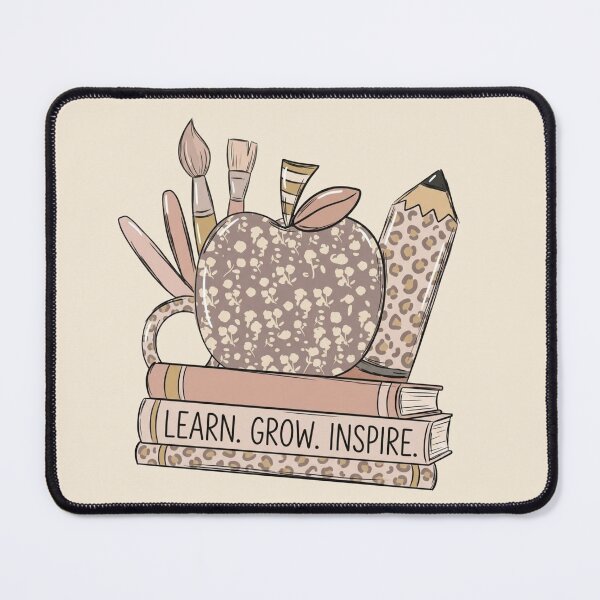 Item preview, Boho Back to School Learn Grow Inspire Apple Teacher Design designed and sold by designwiss.