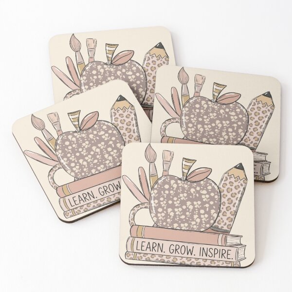 Item preview, Boho Back to School Learn Grow Inspire Apple Teacher Design designed and sold by designwiss.
