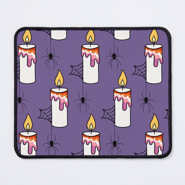 Item preview, Lesbian Halloween Candle & Spider | LGBTQ Spooky Doodle designed and sold by Cannaxes Studio.