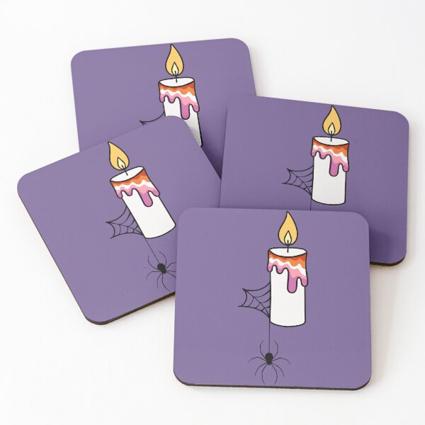 Item preview, Lesbian Halloween Candle & Spider | LGBTQ Spooky Doodle designed and sold by Cannaxes Studio.