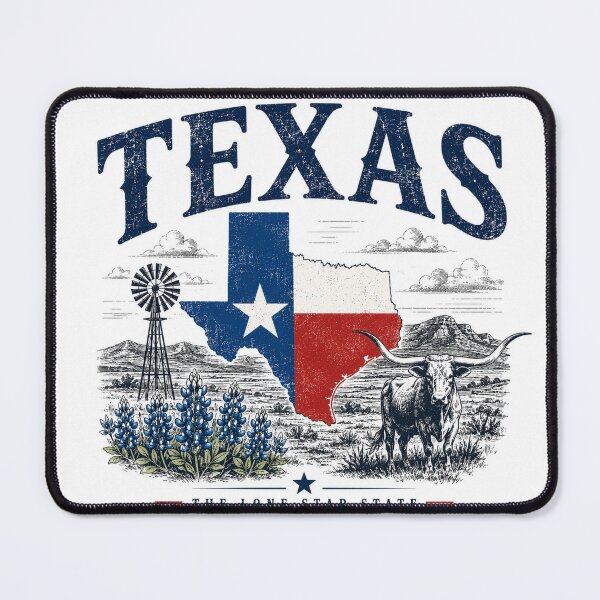 Item preview, Vintage Texas T-Shirt | Retro Texas Tee | Lone Star State Shirt | Western Cowboy Longhorn Graphic | Texas Flag Gift designed and sold by Funky Bear Illustrations.
