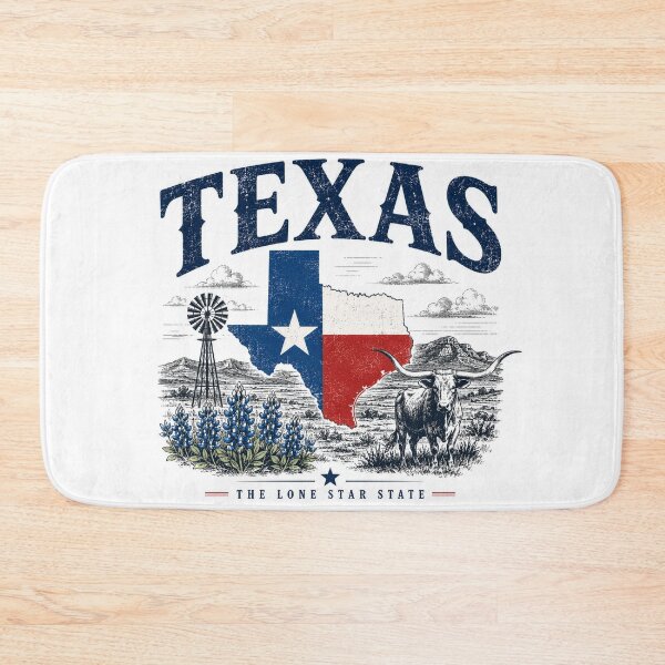 Item preview, Vintage Texas T-Shirt | Retro Texas Tee | Lone Star State Shirt | Western Cowboy Longhorn Graphic | Texas Flag Gift designed and sold by Funky Bear Illustrations.