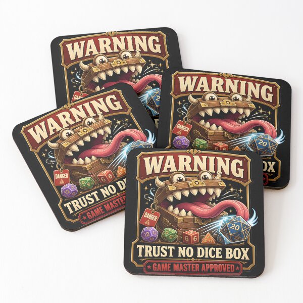 Item preview, Warning Trust No Dice Box Game Master Approved Mimic designed and sold by BadhbhLoot.
