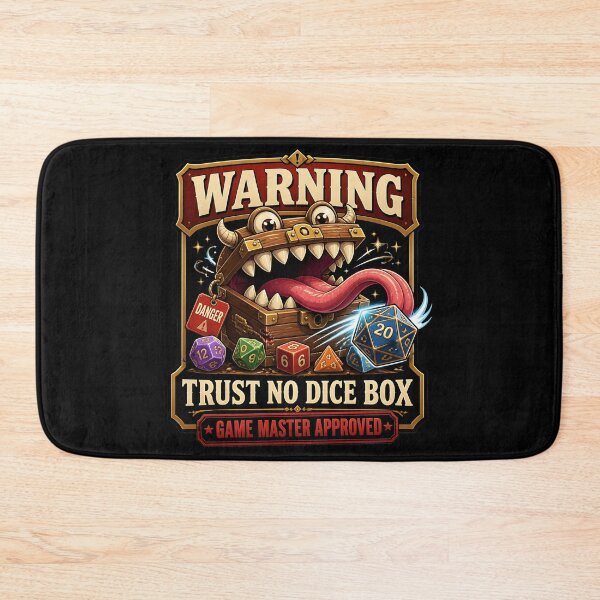 Item preview, Warning Trust No Dice Box Game Master Approved Mimic designed and sold by BadhbhLoot.