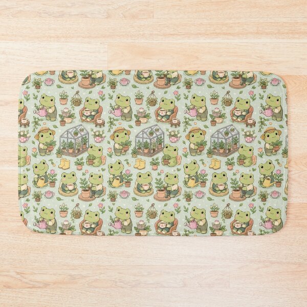 Item preview, Cute Frog Greenhouse Kawaii Cozy Pattern designed and sold by Soft Berry Studio.