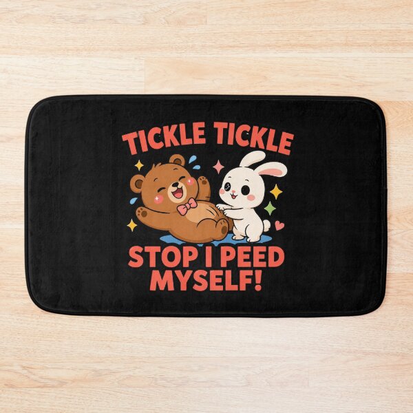 Item preview, Tickle Stop I Peed Myself Cute Animal Bear Bunny Graphic designed and sold by MagicSD Designs.