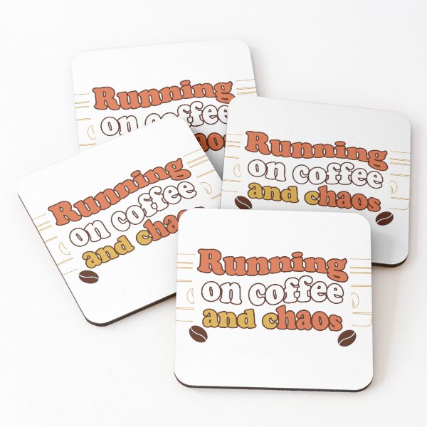 Item preview,  Running On Coffee And Chaos Retro Typography designed and sold by Joshbrowny.