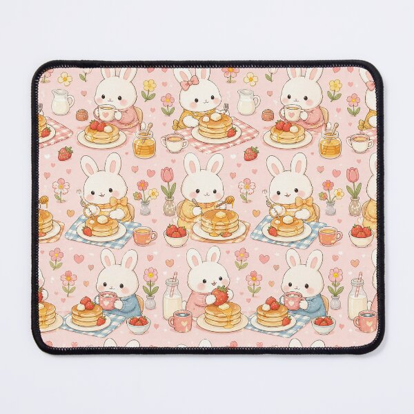 Item preview, Cute Bunny Pancake Morning Kawaii Cozy Pattern designed and sold by Soft Berry Studio.