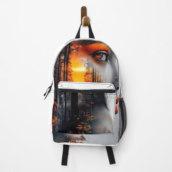 Item preview, Mystical Double Exposure Woman Portrait | Forest Road Sunset Fantasy Art designed and sold by Arts121.