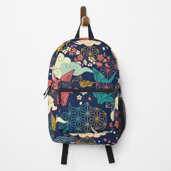 Item preview, Indigo Japanese Origami Cranes & Clouds Seamless Pattern designed and sold by lavanya11.