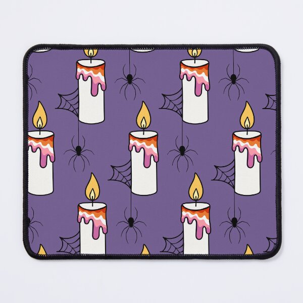 Item preview, Lesbian Halloween Pattern - Cute Spooky Candle & Spider Seamless designed and sold by Cannaxes Studio.