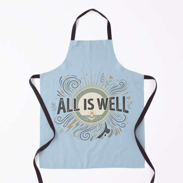 Item preview, All Is Well Vintage Typography T-Shirt | Minimalist Lantern Nature Quote | Inspirational Retro Aesthetic Design designed and sold by Bhaskar Digital Art.