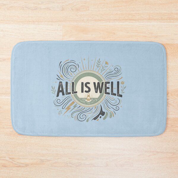 Item preview, All Is Well Vintage Typography T-Shirt | Minimalist Lantern Nature Quote | Inspirational Retro Aesthetic Design designed and sold by Bhaskar Digital Art.