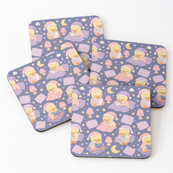 Item preview, Cute Duck Bedtime Kawaii Cozy Pattern designed and sold by Soft Berry Studio.