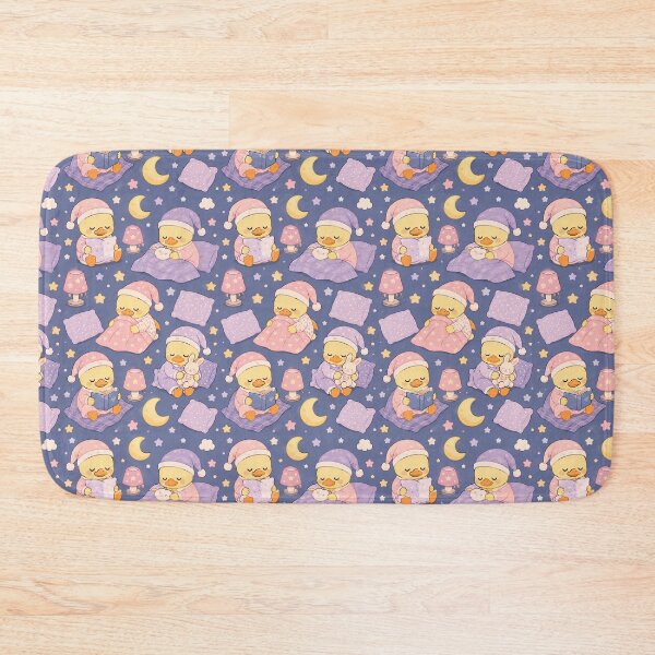 Item preview, Cute Duck Bedtime Kawaii Cozy Pattern designed and sold by Soft Berry Studio.