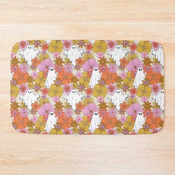 Item preview, Retro Groovy Ghost and Flower Power Pattern designed and sold by WonderAndWhim.