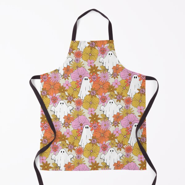 Item preview, Retro Groovy Ghost and Flower Power Pattern designed and sold by WonderAndWhim.