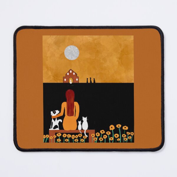 Item preview, Sunset Contemplation with Pets designed and sold by Elaine M Hayward .