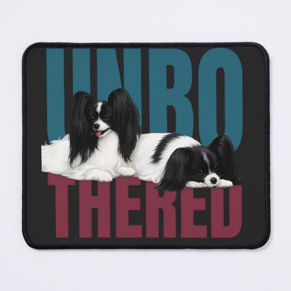 Item preview, UNBOTHERED Papillon Dogs | Quiet Luxury Dog Lover T-Shirt | Minimalist Fashion Typography designed and sold by PapillonArtStudio.