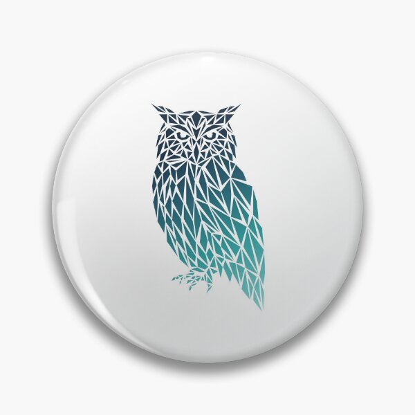 Aperçu de l'œuvre Geometric Owl - Ocean créée et vendue par Espyr.Art.