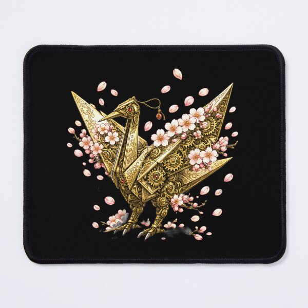 Item preview, Mechanical Sakura Crane | Steampunk Origami Bird | Japanese Cherry Blossom Art | Clockwork Crane | Fantasy Sakura Design designed and sold by MrDev.