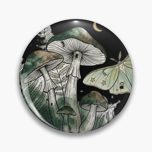 Item preview, Cottagecore Mushrooms and Luna Moth Botanical Art designed and sold by Joshbrowny.