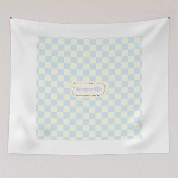 Item preview, Live Your Life Pastel Checkered Aesthetic iPhone Case designed and sold by alaa9898.