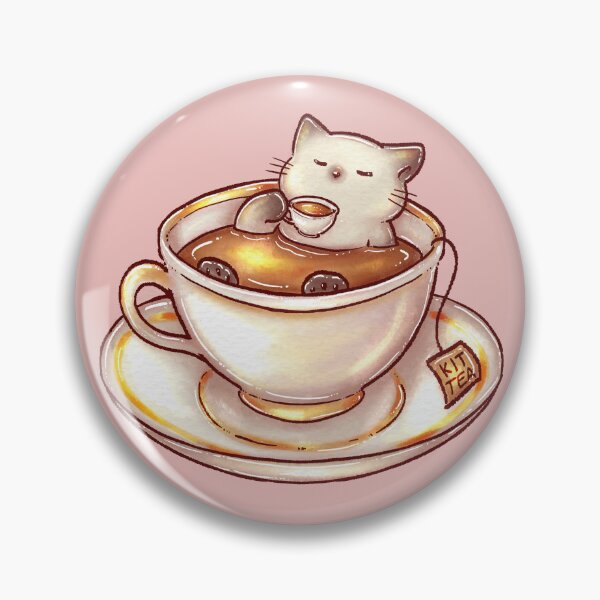 Item preview, Cat drinking tea in a cup of tea designed and sold by Denise, Denisn't.