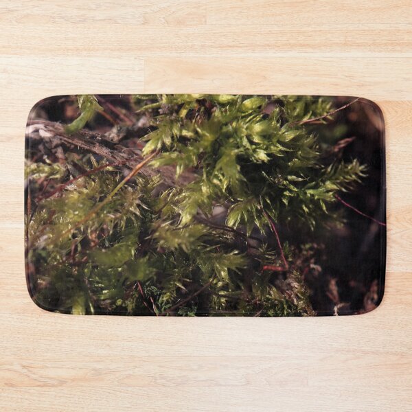 Item preview, Warm Sunlit Forest Moss Macro Photography designed and sold by vikko-art.