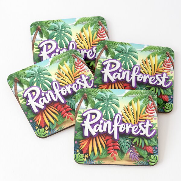 Item preview, rainforest tropical paradise C colorful typographic tropical design designed and sold by SmashingDeals.