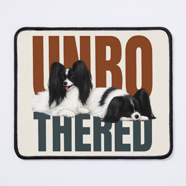 Item preview, UNBOTHERED Papillon Dogs | Quiet Luxury Dog Lover T-Shirt | Minimalist Fashion Typography designed and sold by PapillonArtStudio.