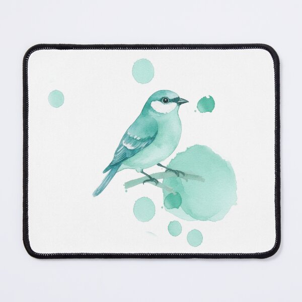 Item preview, Mint Turquoise Watercolor Bird designed and sold by wissal.studio.