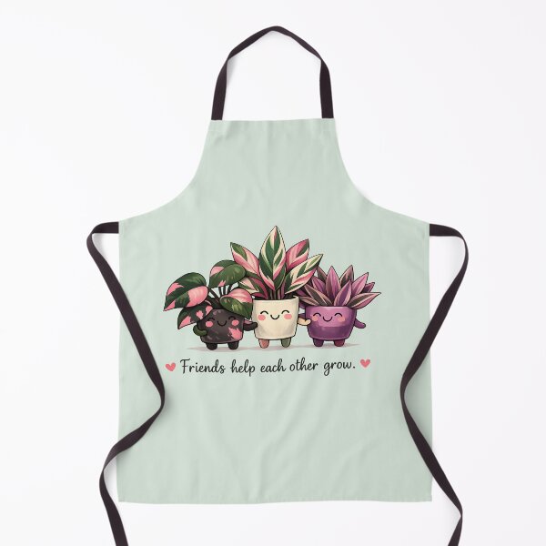 Item preview, Friends Help Each Other Grow – Cute Houseplant Friendship Illustration designed and sold by Stubblejumper Artworks.