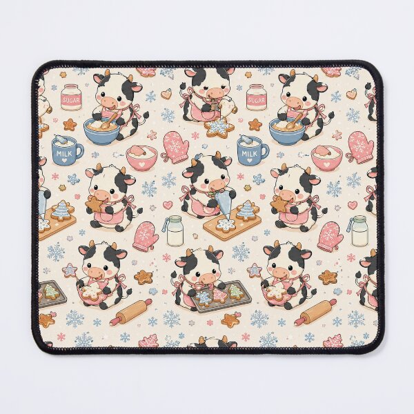 Item preview, Cute Baby Cow Winter Cookie Kawaii Pattern designed and sold by Soft Berry Studio.