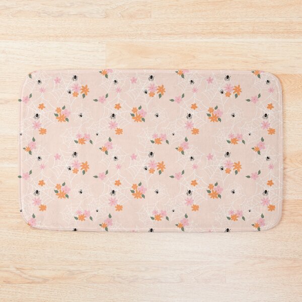 Item preview, Blush Pink Halloween Spiderweb Floral Pattern designed and sold by WonderAndWhim.