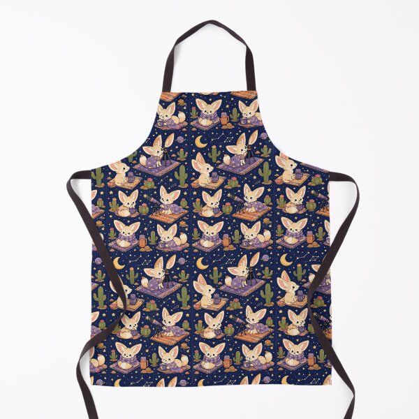 Item preview, Cute Fennec Fox Stargazing Kawaii Pattern designed and sold by Soft Berry Studio.
