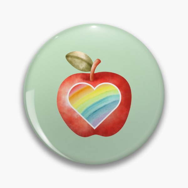 Item preview, Harris and Troy's New York Pride Apple Pin designed and sold by atedaryl.