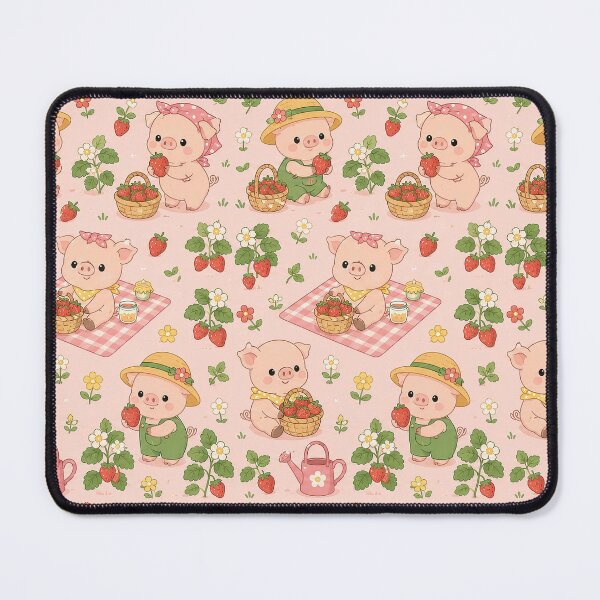 Item preview, Cute Mini Pig Strawberry Garden Kawaii Pattern designed and sold by Soft Berry Studio.