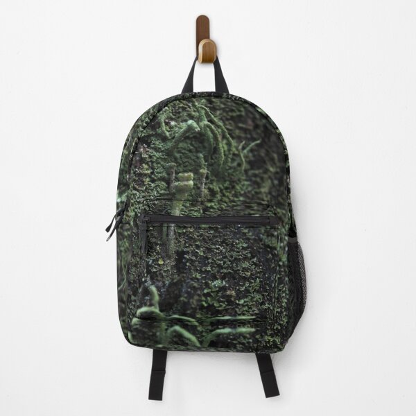 Item preview, Moody Green Lichen Stalk on Dark Bark Macro designed and sold by vikko-art.