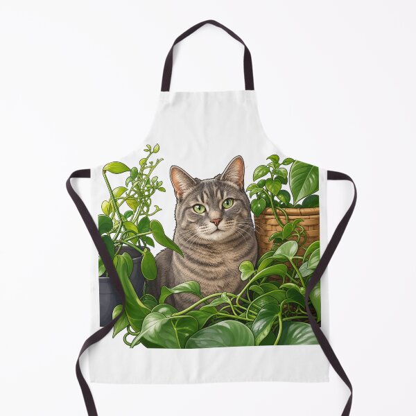 Item preview, A cat is sitting among the plants. designed and sold by Designfs.