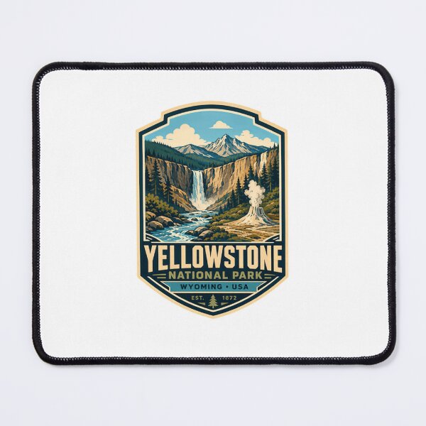 Item preview, Yellowstone National Park Wyoming USA Est. 1872 Travel Souvenir Park Explorer designed and sold by RetroMini2026.
