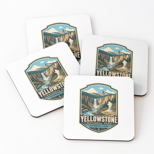 Item preview, Yellowstone National Park Wyoming USA Est. 1872 Travel Souvenir Park Explorer designed and sold by RetroMini2026.