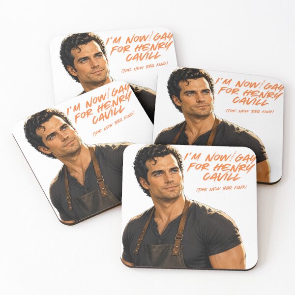 Item preview, I Am Now (a little bit) Gay for Henry Cavill (BBQ King) Funny BBQ & Warhammer T-Shirt designed and sold by RocknRollMunkey.