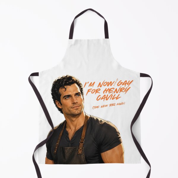 Item preview, I Am Now (a little bit) Gay for Henry Cavill (BBQ King) Funny BBQ & Warhammer T-Shirt designed and sold by RocknRollMunkey.