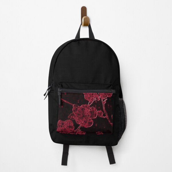 Item preview, Scarlet Cherry Blossom – Neon Botanical Art | Chromatic Collection designed and sold by BatNature.